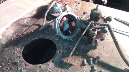 Disassembled fuel pump.