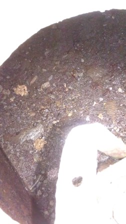 Rust, sediment, and crud in the tank.