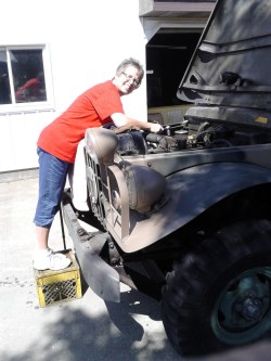 My Lori pulling wrenches on Marks M37