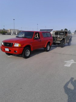 Mark &amp; Jana's M37 on tow.