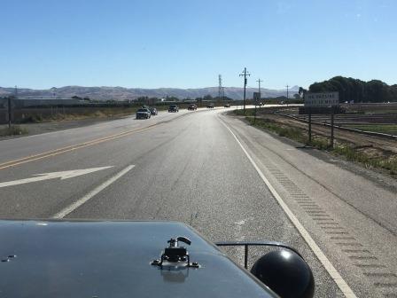 Traveled 100 miles in 2 hours. The truck ran well and we just hung out in the slow lane. The orig. plan was to take back roads, but the traffic was light so we stayed on the freeway.