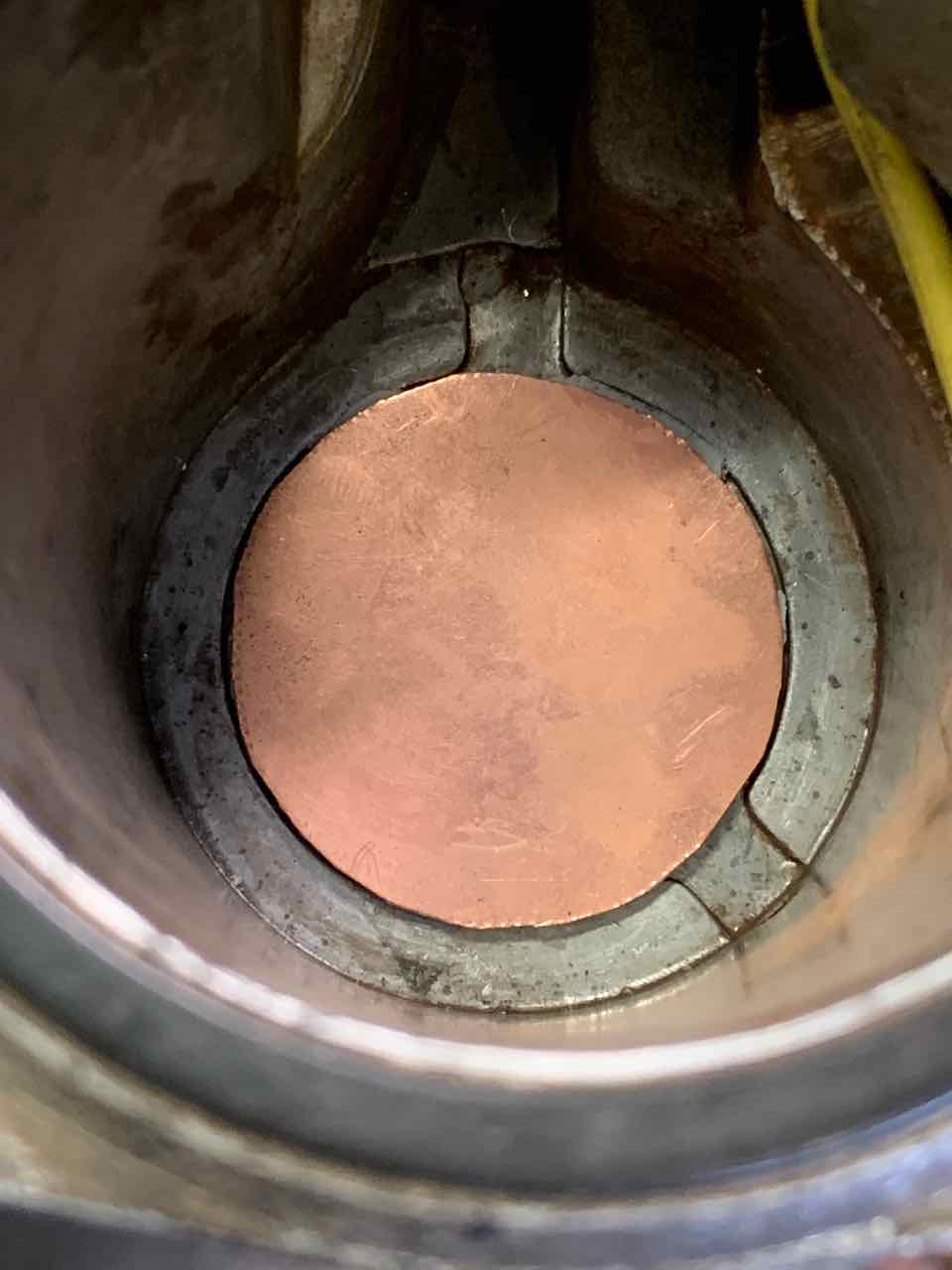 copper in M37 distributor at coil.jpg
