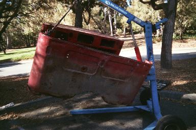 Cab on engine hoist_1.jpg