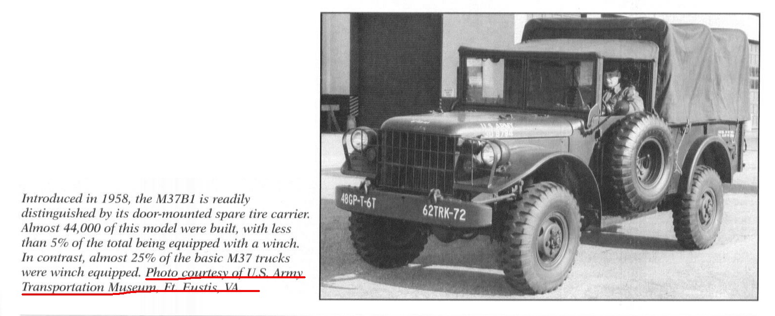 M37B1 with 7373735 shackles