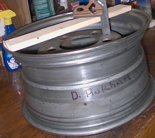 Initial tack up of rim built by Stockton