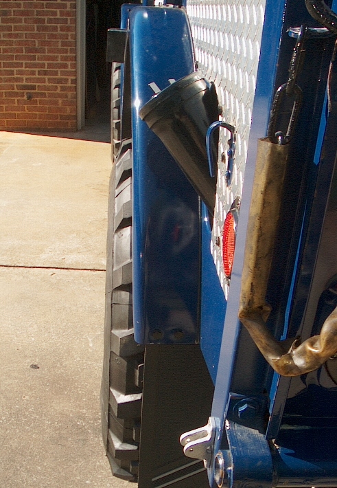 Michelins XL installed on rim with amount potruding past fender