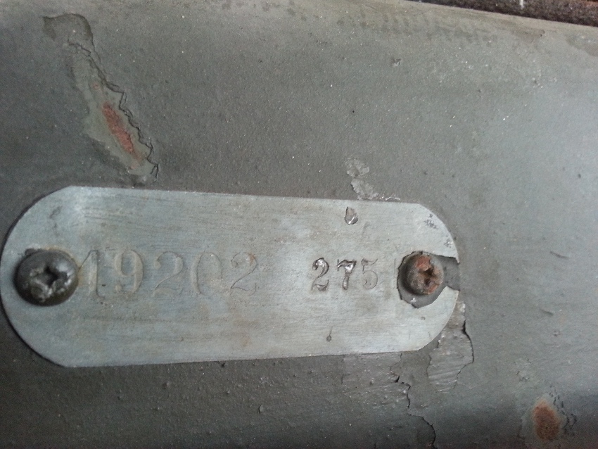 This is the plate in the engine compartment